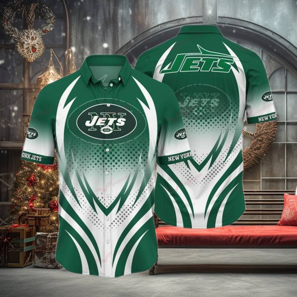 New York Jets Custom Funny Hawaiian Shirt Beach Outfit Floral New York Jets Custom Funny Hawaiian Shirt Beach Outfit Floral