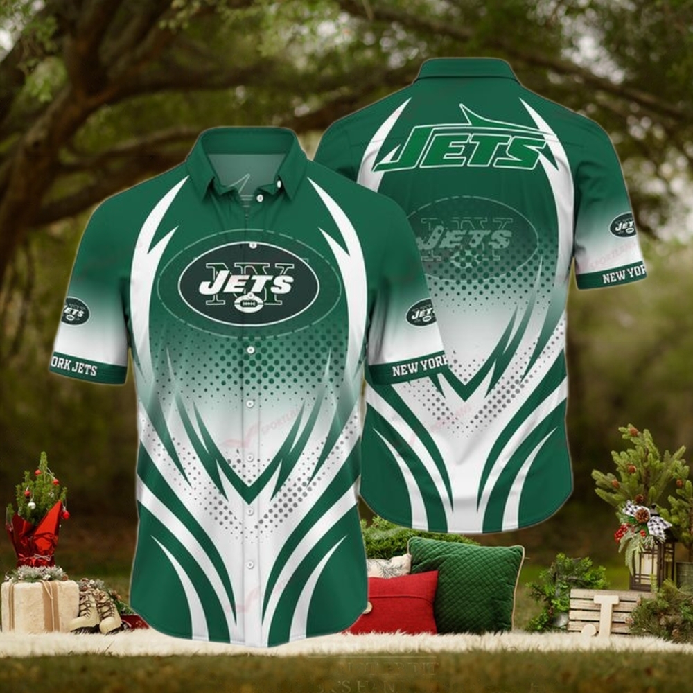 New York Jets Custom Funny Hawaiian Shirt Beach Outfit Floral New York Jets Custom Funny Hawaiian Shirt Beach Outfit Floral
