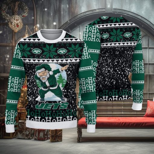 New York Jets Dabbing Santa Christmas Sweater