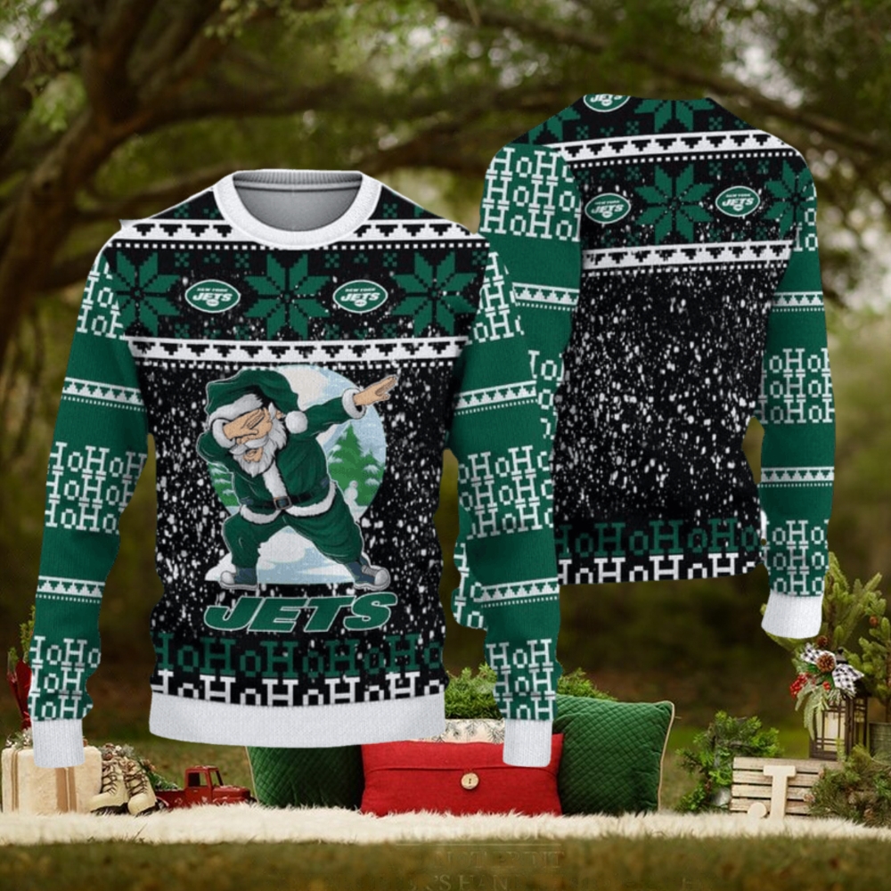 New York Jets Dabbing Santa Christmas Sweater New York Jets Dabbing Santa Christmas Sweater