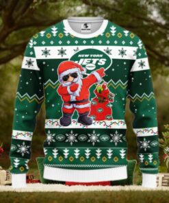 New York Jets Dabbing Santa Claus Ugly Christmas Sweater