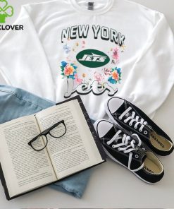 New York Jets Flower Logo Graphic Fleece Pullover T Shirt