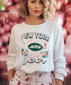 New York Jets Flower Logo Graphic Fleece Pullover T Shirt