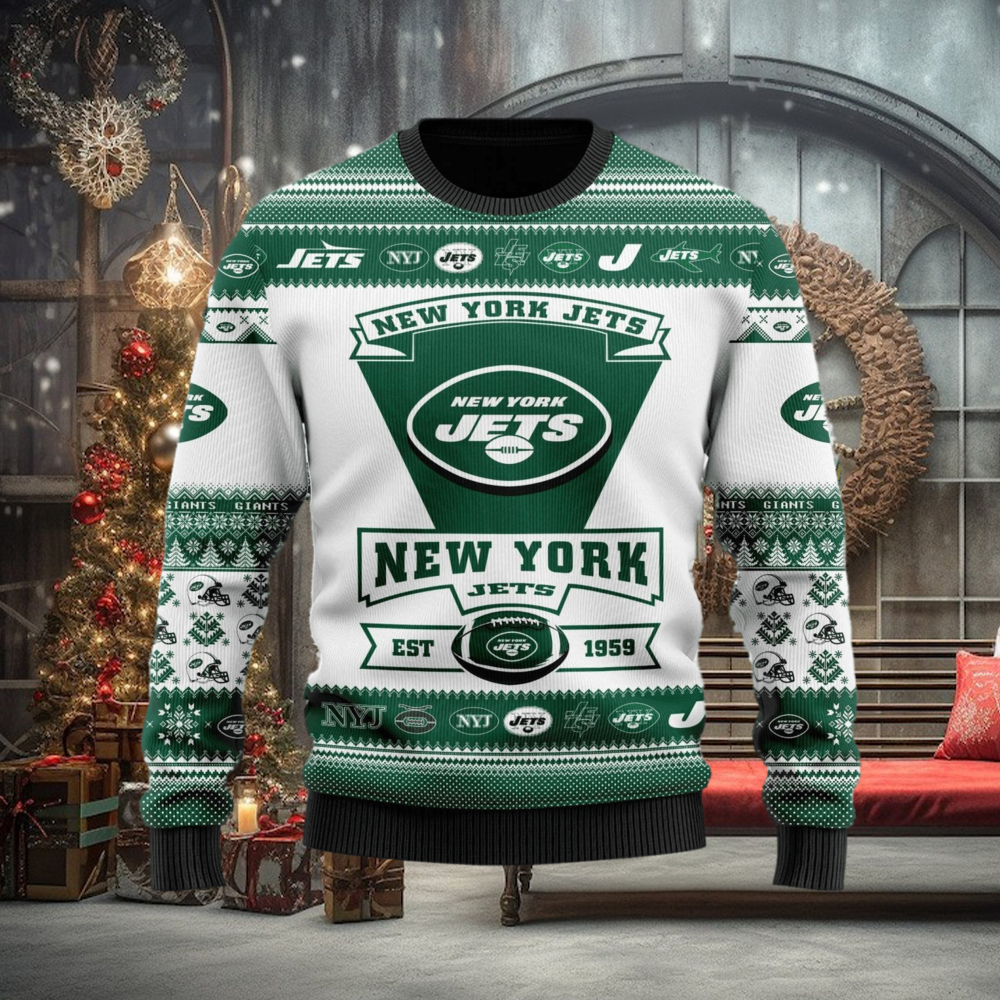 NFL New York Jets The Grinch Ugly Christmas Sweater