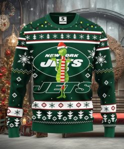 New York Jets Funny Grinch Xmas Ugly Christmas Sweater Best Christmas Gift Ideas