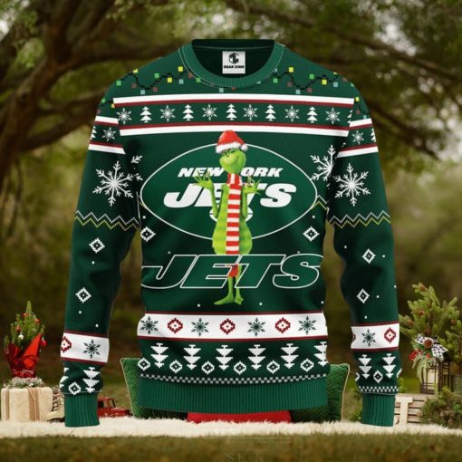 New York Jets Funny Grinch Xmas Ugly Christmas Sweater Best Christmas Gift Ideas