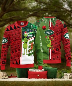New York Jets Grinch & Scooby Doo Christmas Ugly Sweater 1