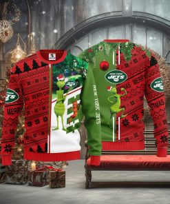 New York Jets Grinch & Scooby Doo Christmas Ugly Sweater 1