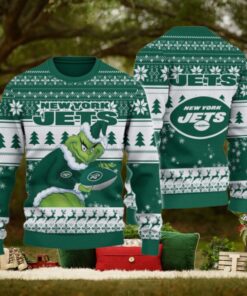 New York Jets Grinch Ugly Christmas Sweater