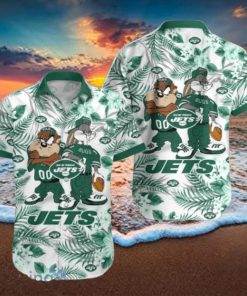 New York Jets Hawaiian Shirt Taz and Bugs For NFL Team