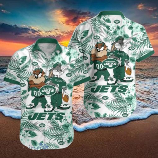 New York Jets Hawaiian Shirt Taz and Bugs For NFL Team