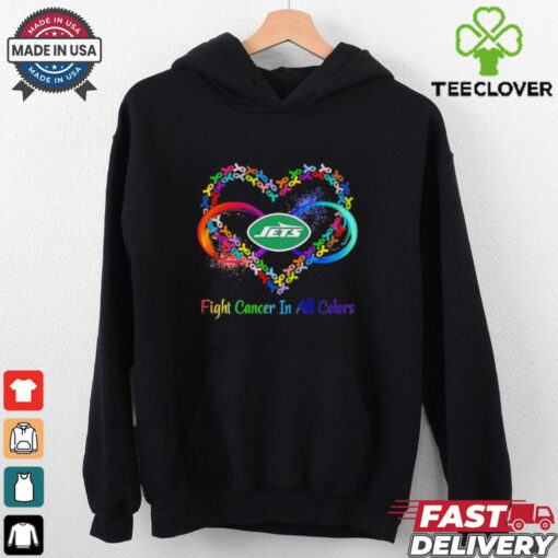 New York Jets Heart Fight Cancer in All Colors shirt