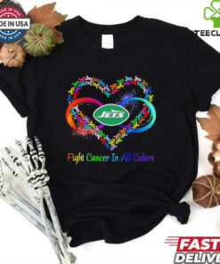 New York Jets Heart Fight Cancer in All Colors shirt