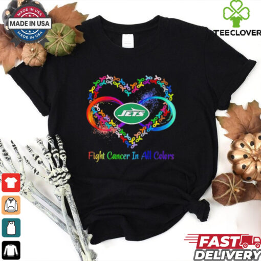 New York Jets Heart Fight Cancer in All Colors shirt