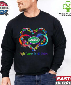 New York Jets Heart Fight Cancer in All Colors shirt