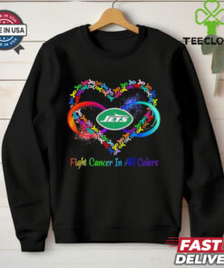 New York Jets Heart Fight Cancer in All Colors shirt