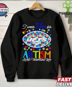 New York Jets I wear blue for Autism accept understand love shirt