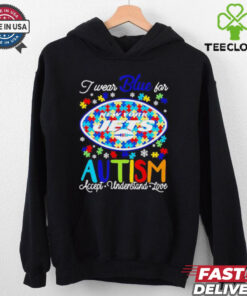 New York Jets I wear blue for Autism accept understand love shirt