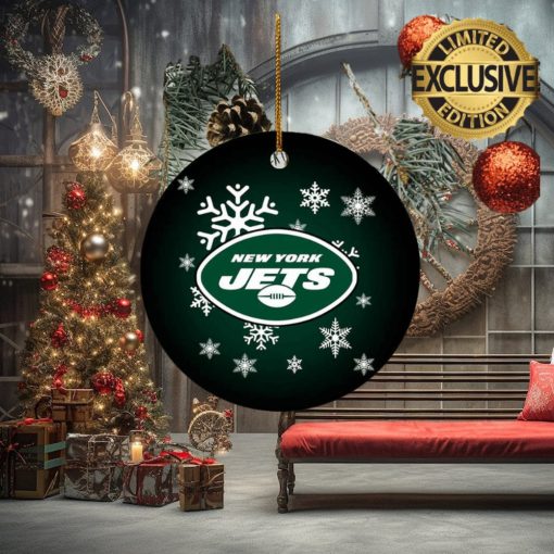 New York Jets NFL Custom Name 2023 Holiday Gifts Christmas Decorations Ornament