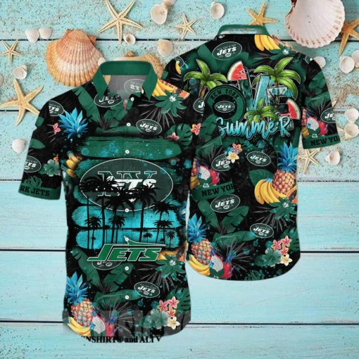 New York Jets NFL Floral All Over Print Classic Hawaiian Shirt