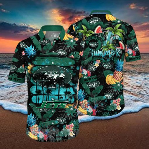 New York Jets NFL Floral All Over Print Classic Hawaiian Shirt