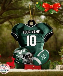 New York Jets NFL Sport Ornament Custom Name And Number 2023 Christmas Tree Decorations