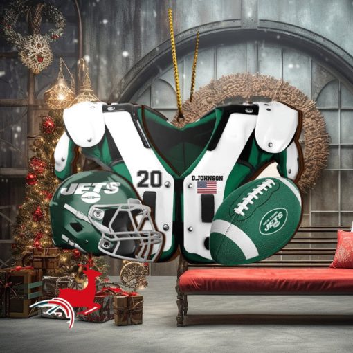 New York Jets NFL Sport Ornament Custom Your Name And Number 2023 Christmas Tree Decorations