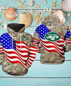 New York Jets NFL US Flag Camo Veteran Team 3D Printed Hoodie