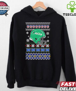 New York Jets NFL football Christmas helmet shirt