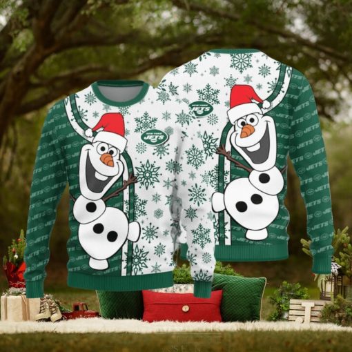 New York Jets Olaf Christmas Funny Knitted Sweater