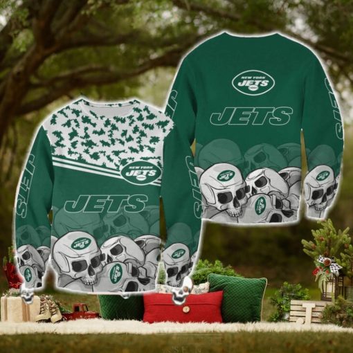 New York Jets Skull Holidaywear Halloween Ugly Sweater For Men And Women Gift Christmas