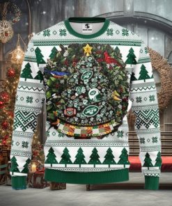 New York Jets Tree Ugly Christmas Fleece Sweater