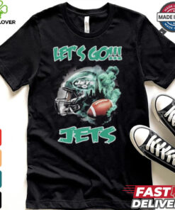 New York Jets Vintage Helmet Let’s Go Jets Shirt