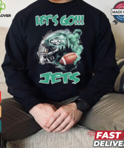 New York Jets Vintage Helmet Let’s Go Jets Shirt