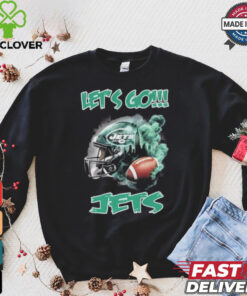 New York Jets Vintage Helmet Let’s Go Jets Shirt