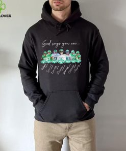 New York Jets god says you are unique special lovely precious strong chosen forgiven hoodie, sweater, longsleeve, shirt v-neck, t-shirt