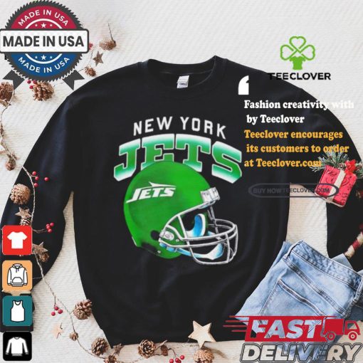 New York Jets gradient helmet shirt