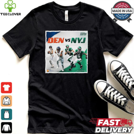 New York Jets vs. Denver Broncos 2024 NFL Week 4 Crucial Catch Matchup T Shirt