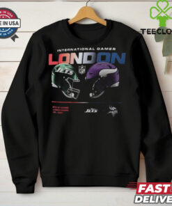 New York Jets vs. Minnesota Vikings Nike International Games London 2024 T Shirt