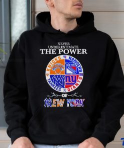 New York Knick New York Rangers New York Giants and New York Yankees Never Underestimate the Power of New York 2023 shirt 1 New York Knick New York Rangers New York Giants and New York Yankees Never Underestimate the Power of New York 2023 shirt