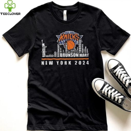 New York Knicks 2024 Skyline Players Names Shirt