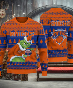 New York Knicks Grinch Christmas Ugly Sweater