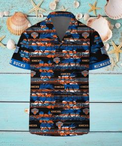 New York Knicks Hawaii Set Pattern Vintage 3D Hawaiian Shirt And Shorts