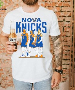 New York Knicks Josh Hart Jalen Brunson and Donte DiVincenzo Nova Knicks art shirt