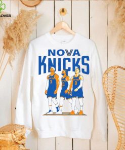 New York Knicks Josh Hart Jalen Brunson and Donte DiVincenzo Nova Knicks art hoodie, sweater, longsleeve, shirt v-neck, t-shirt