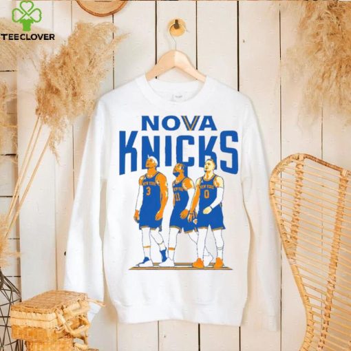 New York Knicks Josh Hart Jalen Brunson and Donte DiVincenzo Nova Knicks art hoodie, sweater, longsleeve, shirt v-neck, t-shirt