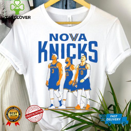 New York Knicks Josh Hart Jalen Brunson and Donte DiVincenzo Nova Knicks art hoodie, sweater, longsleeve, shirt v-neck, t-shirt