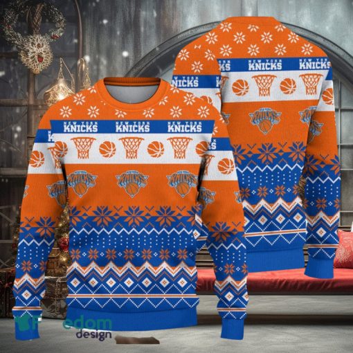 New York Knicks National Basketball Association Ugly Christmas Sweater All Over Printed 3D Sweater