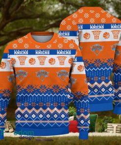 New York Knicks National Basketball Association Ugly Christmas Sweater All Over Printed 3D Sweater