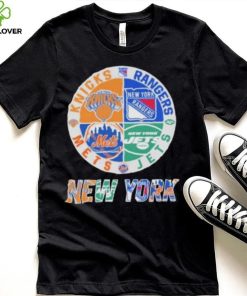 New York Knicks New York Rangers New York Jets New York Mets New York City 2023 Logo shirt